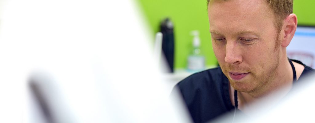 Dr Chris Hanford planning treatment